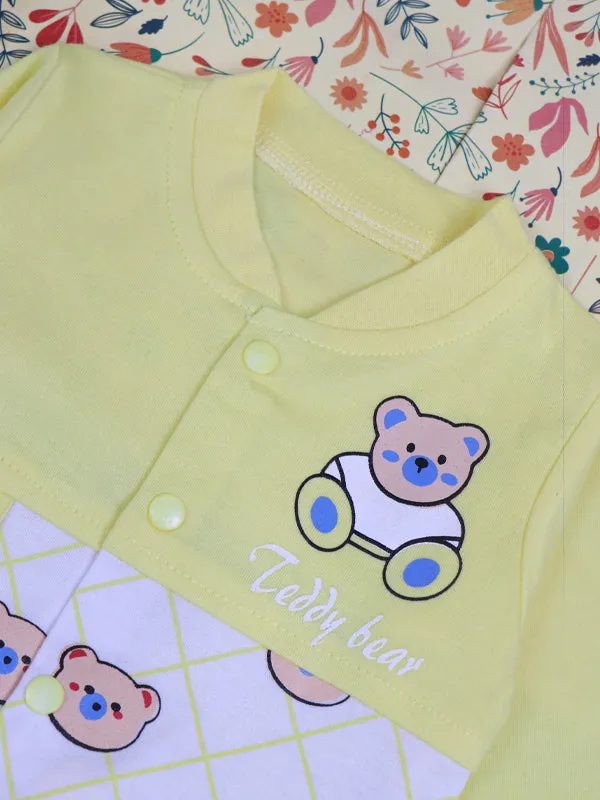 0Mth - 9Mth Teddy Yellow Baba Suit For Newborns BG NBS76