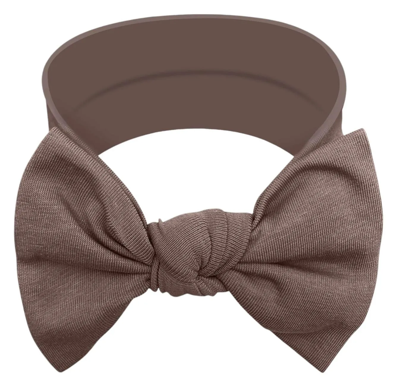 Baby Girl Headbands-Infant,Toddler Cotton Handmade Hairbands with Bows Child Hair Accessories (Brown)