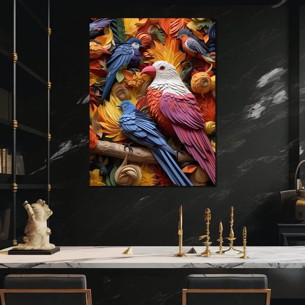 Birds Paper Sculpture