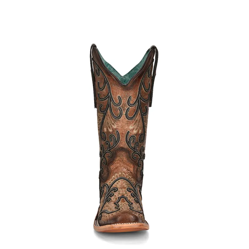 C3966 | Overlay Embroidered Women's Boots