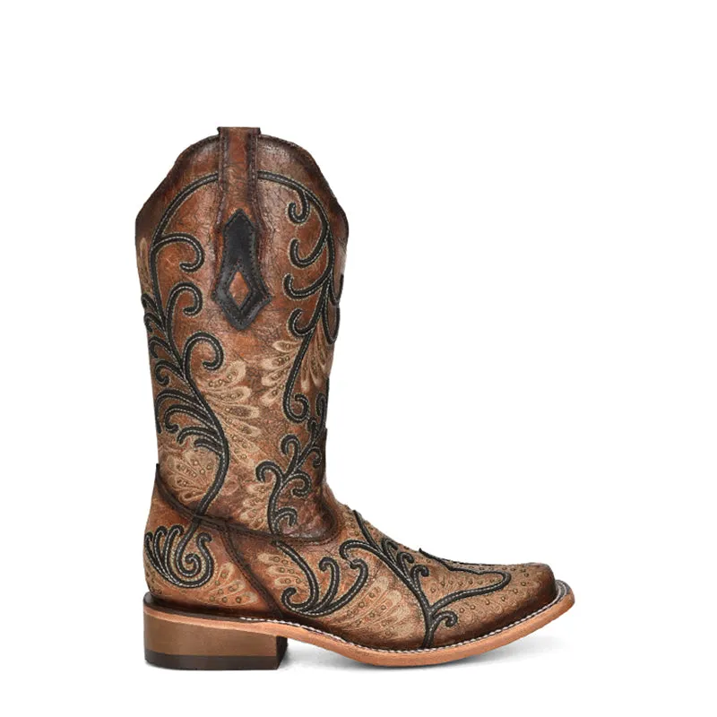 C3966 | Overlay Embroidered Women's Boots