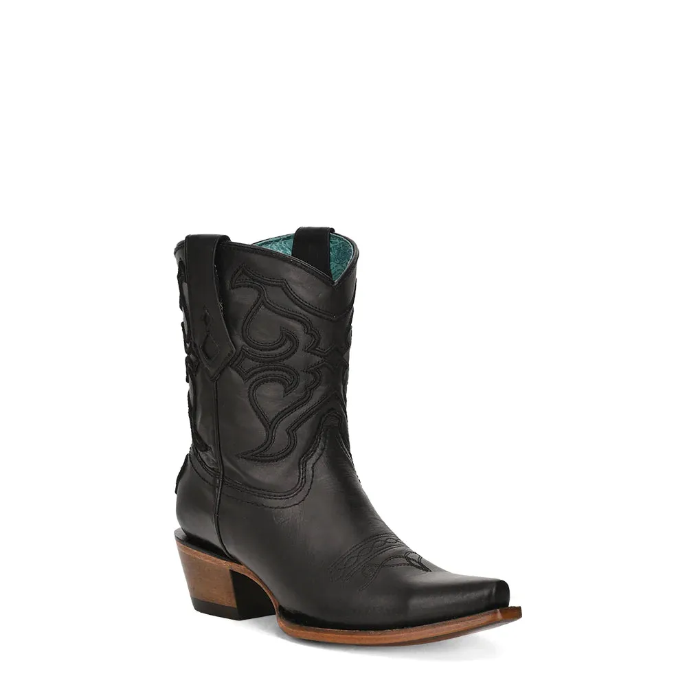 Callie Black Corral Booties