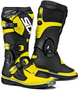 Children's Sidi Flame motocross boots, black/yellow