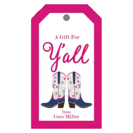 Cowboy Boots Personalized Gift Tags