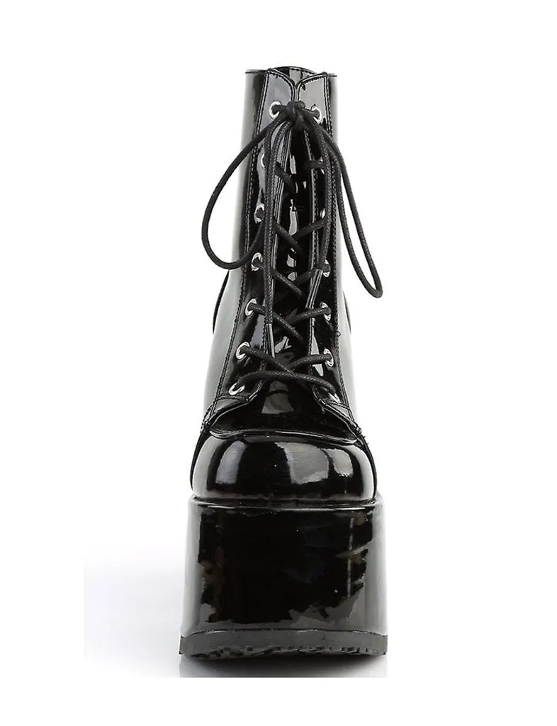 DEMONIA CAMEL-203  BOOTS - PATENT BLACK ✰ PRE ORDER ✰