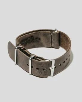 Horween Horsehide Leather NATO Style Watch Strap 20mm (Lunar Grey)