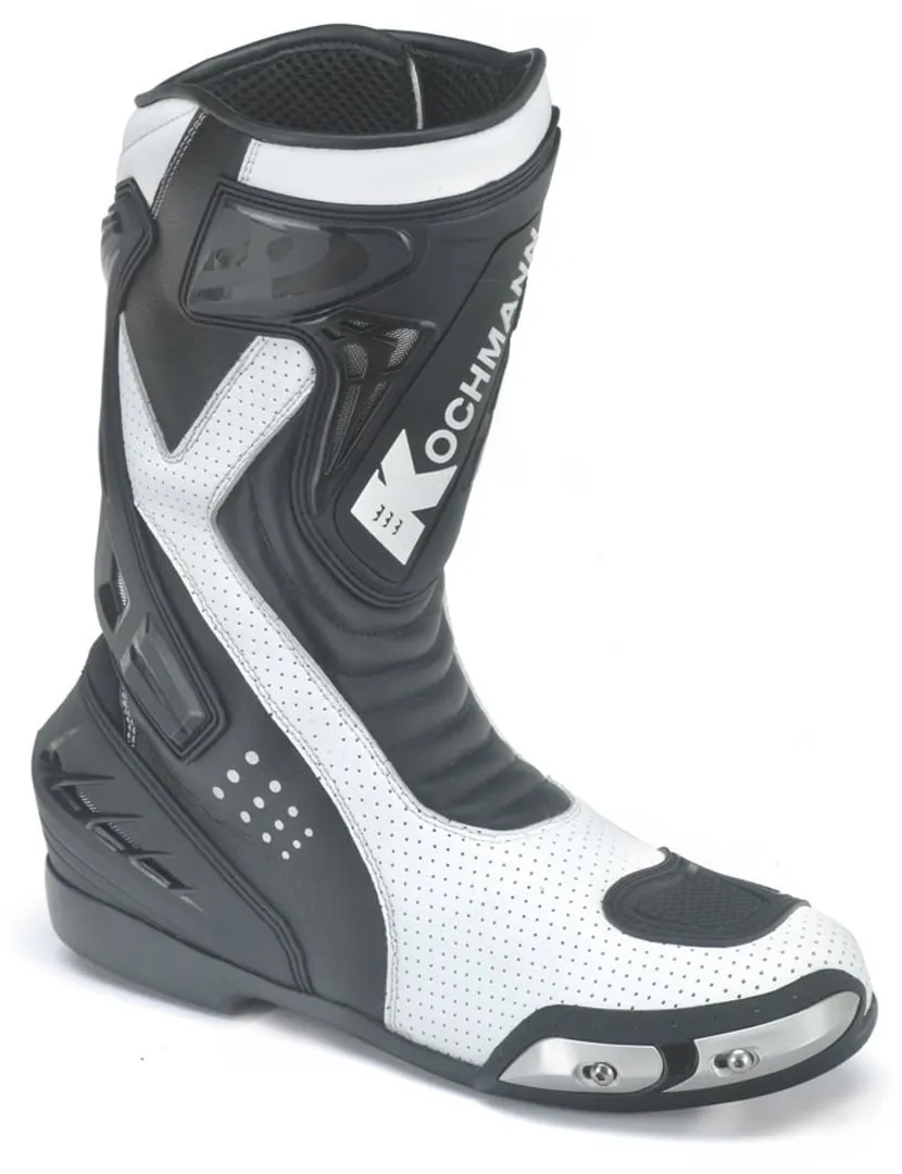 Kochmann Aragon Moto boots, black and white