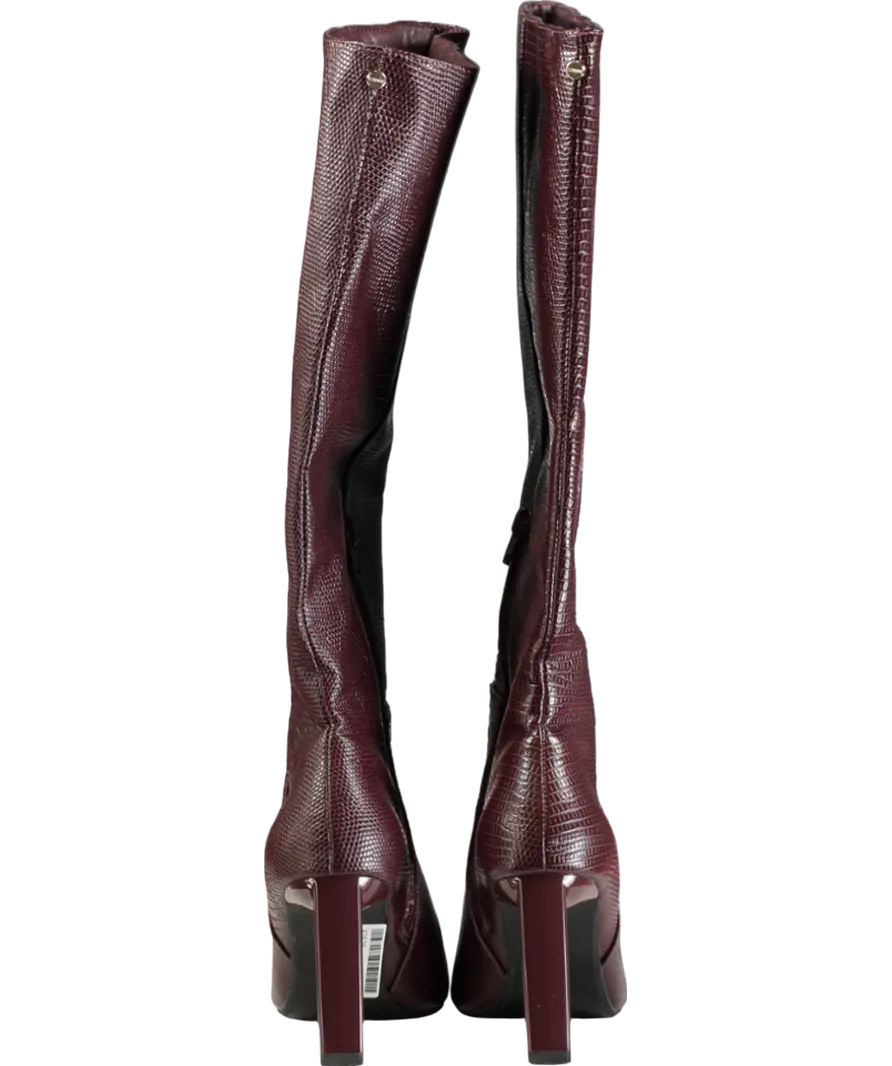 lipsy london Red High Heel Knee High Boot UK 4 EU 37 👠