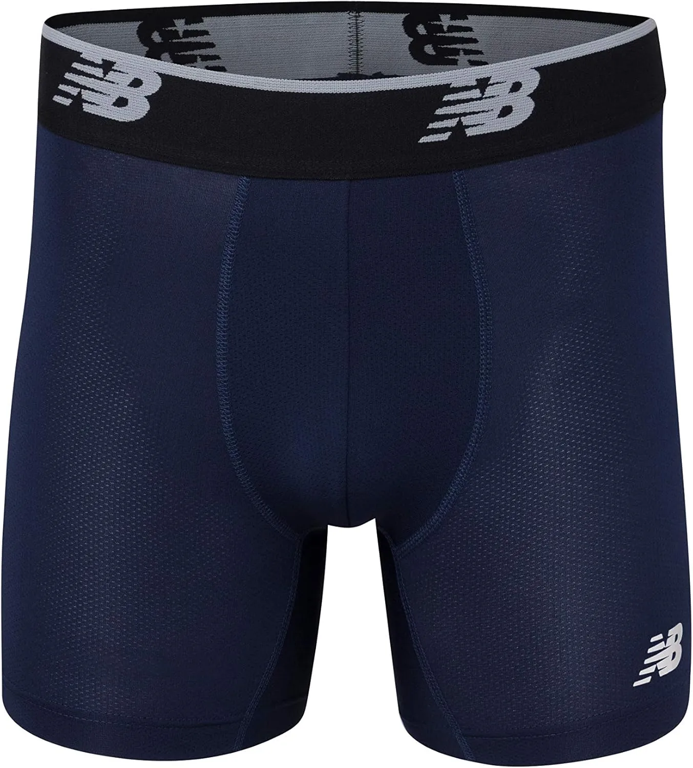 New Balance Men's Mesh Jersey Performance Wicking No Fly Boxer Briefs Underwear (4 Pack)