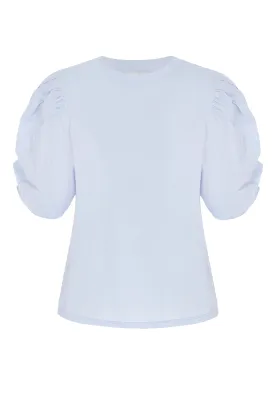 Pleated Puff Sleeve Tee