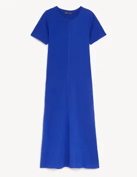 Pure Cotton Round Neck Midaxi T-Shirt Dress