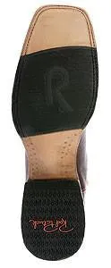 Rod Patrick Black Full Quill Ostrich Broad Square Toe Boots