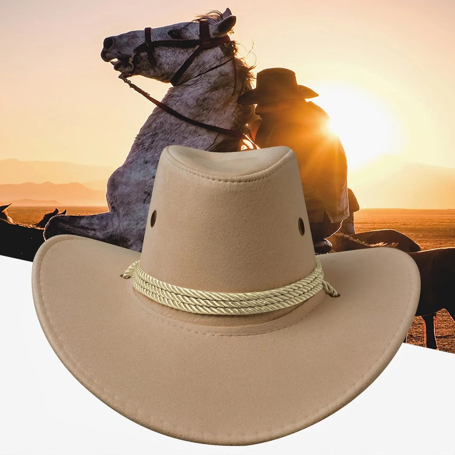 thuizen Classic Rolled Western Cowboy Hat